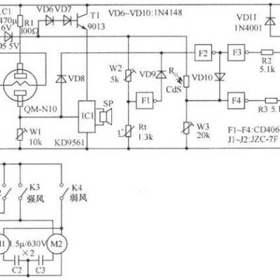 Introduce the automatic control circuit diagram of the range hood